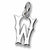 Initial W charm in Sterling Silver hide-image