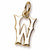 Initial W charm in Yellow Gold Plated hide-image