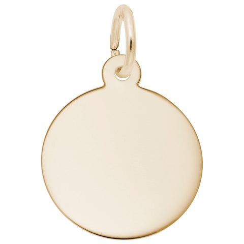 Disc Charm in Yellow Gold Plated