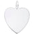Medium Classic Heart Charm In Sterling Silver