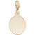 Oval Disc Charm in Yellow Gold Plated