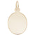 Oval Disc Charm In Yellow Gold