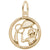 Aquarius Charm in Yellow Gold Plated