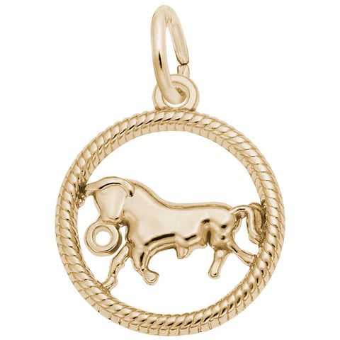 Taurus Charm in Yellow Gold Plated
