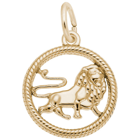 Leo Charm In Yellow Gold