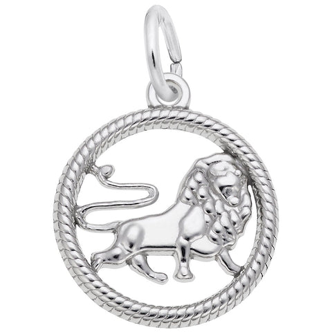Leo Charm In Sterling Silver