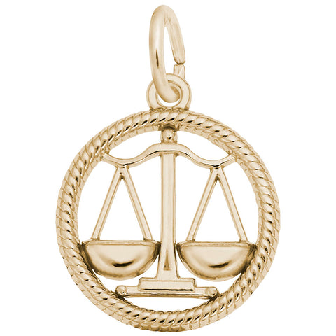 Libra Charm in Yellow Gold Plated
