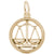 Libra Charm in Yellow Gold Plated