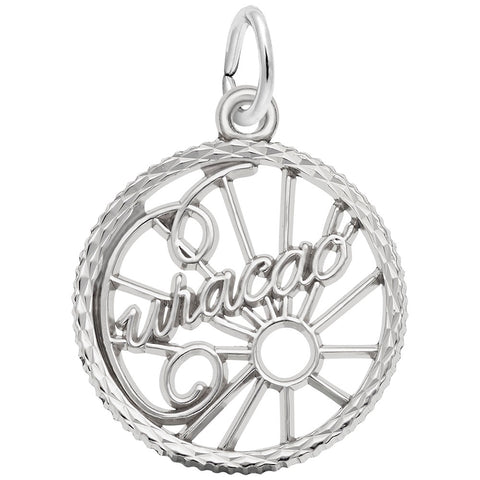 Curacao Charm In 14K White Gold