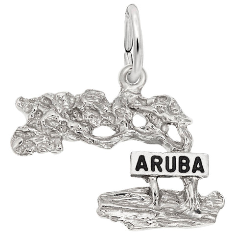 Aruba Charm In 14K White Gold