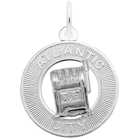 Atlantic City Charm In Sterling Silver