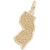 Atlantic City, New Jersey Charm in Yellow Gold Plated