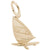 Wind Surfing Charm in Yellow Gold Plated