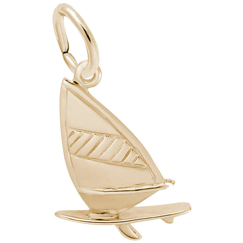 Wind Surfing Charm In Yellow Gold