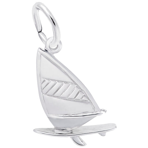 Wind Surfing Charm In Sterling Silver