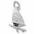 Wind Surfing charm in 14K White Gold hide-image