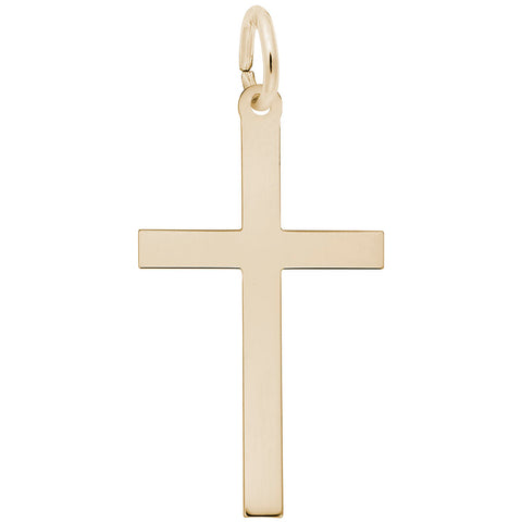 Cross Charm In Yellow Gold