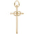 Wedding Cross Charm in Yellow Gold Plated