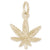 Marijuana Leaf charm in Yellow Gold Plated hide-image