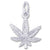 Marijuana Leaf charm in 14K White Gold hide-image