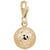 Soccer Ball Charm In Yellow Gold