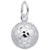 Soccer Ball Charm In Sterling Silver