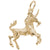 Unicorn Charm in Yellow Gold Plated