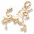 Unicorn charm in Yellow Gold Plated hide-image