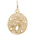 Sand Dollar Charm in Yellow Gold Plated