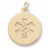 Medical Symbol Charm in 10k Yellow Gold