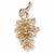 Pine Cone charm in Yellow Gold Plated hide-image