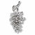 Pine Cone charm in 14K White Gold hide-image