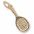 Racquetball charm in Yellow Gold Plated hide-image