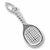 Racquetball charm in 14K White Gold hide-image