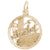 Steamboat Charm in Yellow Gold Plated