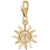 Sunburst Charm in Yellow Gold Plated