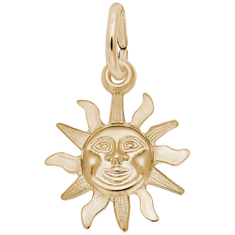 Sunburst Charm in Yellow Gold Plated