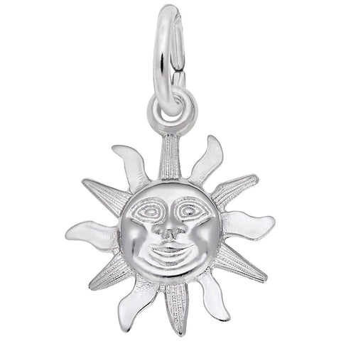 Small Sunshine Charm In Sterling Silver