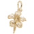 Hibiscus Charm in Yellow Gold Plated