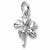 Hibiscus charm in 14K White Gold hide-image