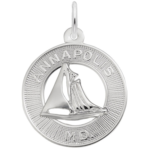 Annapolis,Md Charm In Sterling Silver