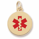 Medical Symbol charm in Yellow Gold Plated hide-image