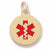 Medical Symbol charm in Yellow Gold