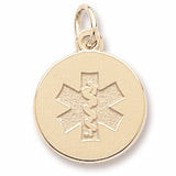 Medical Symbol Charm in 10k Yellow Gold