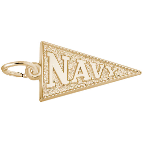 Navy Charm In Yellow Gold