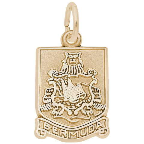 Bermuda Crest Charm in Yellow Gold Plated