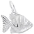 Angelfish Charm In 14K White Gold