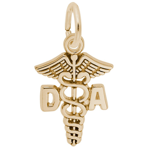 Dental Asst Charm in Yellow Gold Plated