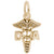 Dental Asst Charm in Yellow Gold Plated