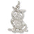 Owl charm in Sterling Silver hide-image